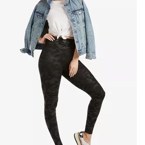 Spanx Camo Faux Leather Leggings